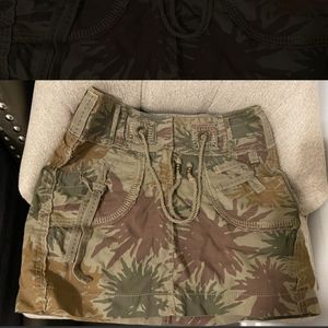 Next Boho style military floral print mini shirt